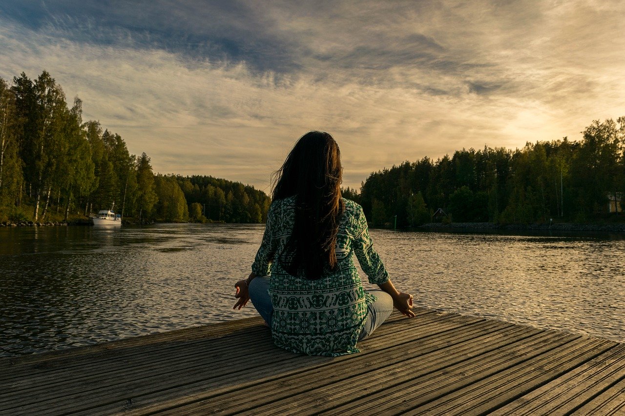 yoga, outdoor, woman